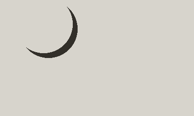 A black crescent shape